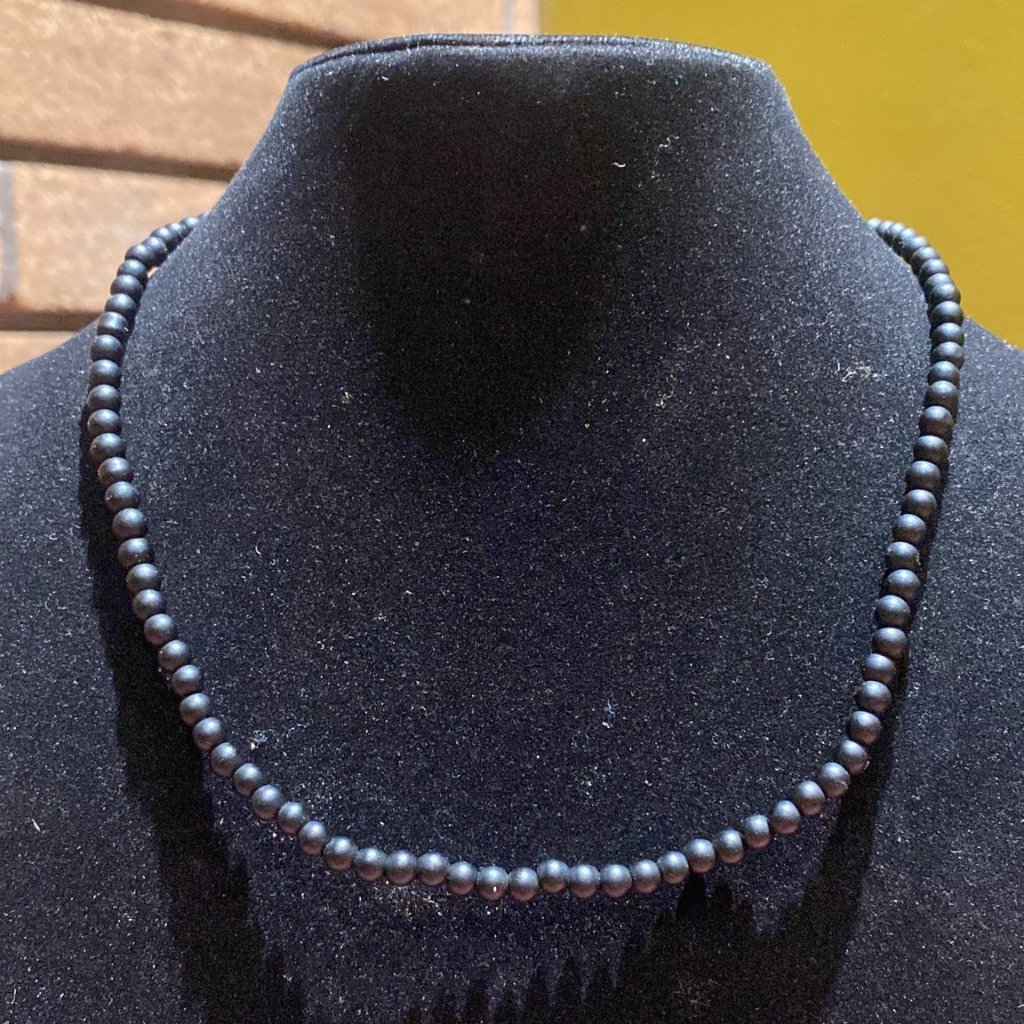 4mm Matte Black Onyx Bead Stretchy Cord Necklace/Bracelet/Anklet